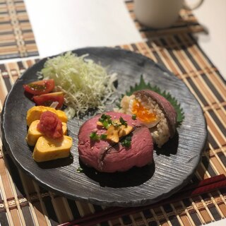 リメイク料理！ローストビーフおにぎり！